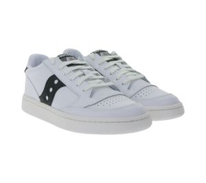 Saucony Jazz Court Baskets Cuir Véritable avec Semelle Intercalaire EVA S70759-1 Blanc/Noir