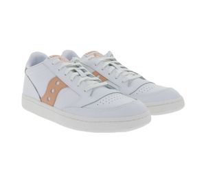 Saucony Jazz Court Women's Sneakers Genuine Leather with EVA Midsole S60759-8 White/Pink