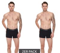 Pack of 2 Kappa men's boxer shorts stylish underpants 351K1JW AEB black/white