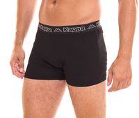Pack of 2 Kappa men's boxer shorts stylish underpants 351K1JW AEB black/white