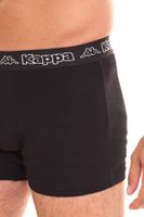 Pack of 2 Kappa men's boxer shorts stylish underpants 351K1JW AEB black/white