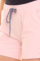 DELMAO women's shorts with side pockets blue/white, pink/white or plain pink