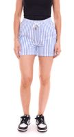 DELMAO women's shorts with side pockets blue/white, pink/white or plain pink