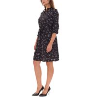Laura Scott Bubblecrepe Dress Women's Mini Dress with Allover Floral Print Chiffon Dress 12329967 Black/Colorful