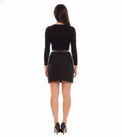 Falda vaquera de mujer Arizona minifalda falda vaquera confeccionada en algodón con bolsillos 82817269 Negro