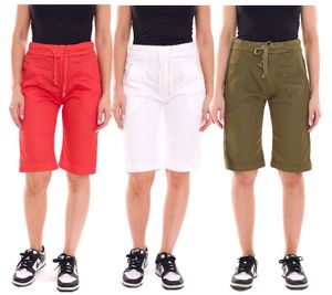 PLEASE short femme en tissu short à nouer bermuda pantalon d'été rouge, blanc ou kaki
