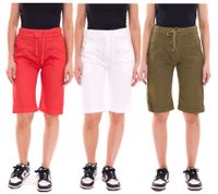 PLEASE short femme en tissu short à nouer bermuda pantalon d'été rouge, blanc ou kaki