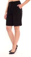 AjC Damen Anzug-Shorts elegante kurze Hose Mode-Bermuda Schwarz oder Dunkelblau
