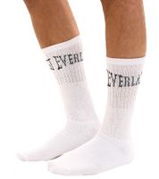 10 paires de chaussettes de sport pour hommes EVERLAST avec partie en coton, bas longs OEKO-TEX Standard 100 EVL1TENX10BL blanc