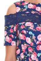 melrose Jumpsuit ansprechender Damen Overall im Blumen-Muster 25315223 Blau/Bunt