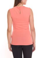 melrose women's top stylish summer shirt with keyhole neckline 33295914 Orange