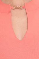 melrose women's top stylish summer shirt with keyhole neckline 33295914 Orange