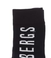 2 pairs of BIKKEMBERGS men's cotton socks with small brand lettering, socks, sneaker socks, white/black/red