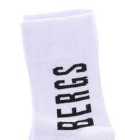 2 pairs of BIKKEMBERGS men's cotton socks with small brand lettering, socks, sneaker socks, white/black/red