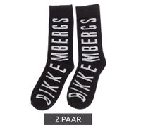 2 pairs of BIKKEMBERGS men's cotton socks with small brand lettering, socks, sneaker socks, white/black/red