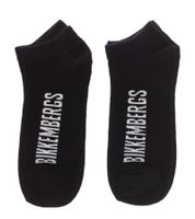 2 pairs of BIKKEMBERGS men's cotton socks with small brand lettering, socks, sneaker socks, white/black/red