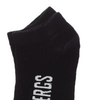 2 pairs of BIKKEMBERGS men's cotton socks with small brand lettering, socks, sneaker socks, white/black/red