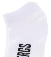 2 pairs of BIKKEMBERGS men's cotton socks with small brand lettering, socks, sneaker socks, white/black/red