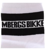 2 pairs of BIKKEMBERGS men's cotton socks with small brand lettering, socks, sneaker socks, white/black/red