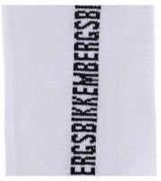 2 pairs of BIKKEMBERGS men's cotton socks with small brand lettering, socks, sneaker socks, white/black/red