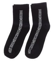 2 pairs of BIKKEMBERGS men's cotton socks with small brand lettering, socks, sneaker socks, white/black/red
