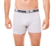Pack of 2 PORTOFINO men's underwear, comfortable boxer shorts PF100-00, black, grey or blue