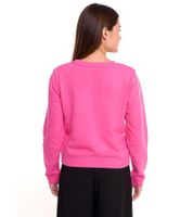 DELMAO Cropped Sweater shortened women's cotton sweater 42556633 pink