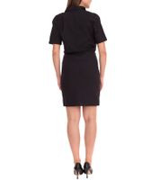 LTB Mao Collar women's summer dress mini dress with button placket blouse dress 66990404 black