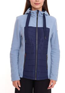 KangaROOS women's fleece jacket quilted jacket with hood transitional jacket 19061321 blue