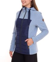 KangaROOS Damen Fleece-Jacke Steppjacke mit Kapuze Übergangs-Jacke 19061321 Blau