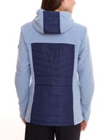 KangaROOS Damen Fleece-Jacke Steppjacke mit Kapuze Übergangs-Jacke 19061321 Blau