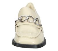 VAGABOND women's genuine leather shoes in patent leather look moccasins slippers with decorative buckle 5317-060-05 beige/silver