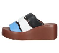Högl women's mules, real leather, platform shoes, summer shoes 3-10 2520 3999 brown/multicolored