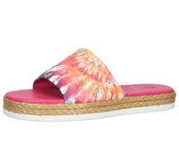 högl ladies beach mules with batik print summer shoes 3-10 0738 in brown or pink
