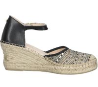 FRED DELA BRETONIERE Compensées sandales à talons compensés pour femmes espadrilles 153010261 noir/beige