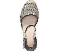 FRED DELA BRETONIERE Compensées sandales à talons compensés pour femmes espadrilles 153010261 noir/beige