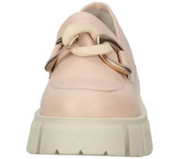 LAZAMANI ladies genuine leather low shoes with two-tone link chain on instep platform slippers 55.082 pink