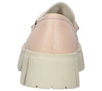 LAZAMANI ladies genuine leather low shoes with two-tone link chain on instep platform slippers 55.082 pink