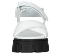 ILC Andrea women's platform sandals with Velcro fastener, real leather sandals C45-8543-02 white