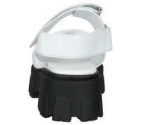 ILC Andrea women's platform sandals with Velcro fastener, real leather sandals C45-8543-02 white