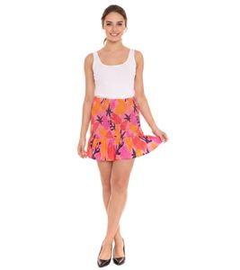 Minifalda de mujer AjC falda de verano fruncida falda de playa 15382402 naranja/rosa/rojo/morado