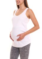 neun 9 monate Damen Sommer-Top schlichtes Schwangerschafts-Shirt Umstandsmode Weiß oder Grau