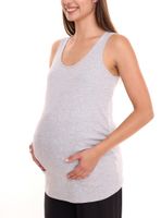 neun 9 monate Damen Sommer-Top schlichtes Schwangerschafts-Shirt Umstandsmode Weiß oder Grau