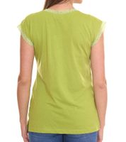 BOYSEN`S women's top with lace details short-sleeved shirt 34323651 green