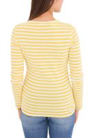 AjC women's shirt striped long-sleeved cotton shirt with front print 67426709 yellow/white/blue