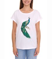 AjC women's T-shirt with various prints, short-sleeved summer shirt, cotton, mint, pink or white