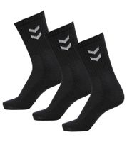 3 Pairs of Women's & Children's Hummel Basic Crew Socks with Contrast Lace, Cotton Sports Socks 022030, Black or White