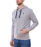 U.S. POLO ASSN. Men's Sweat Jacket with Hood Cotton Jacket 162 62510 52191 282 Gray