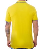 U.S. POLO ASSN. Herren Polo-Shirt Basic-Shirt Baumwoll-Shirt Kurzarm-Shirt 197 63899 52520 115 Gelb/Hellblau