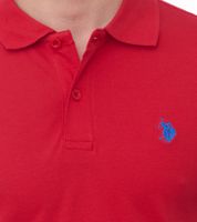 U.S. POLO ASSN. Polo uomo basic camicia cotone camicia manica corta 197 61092 52520 155 rosso/blu